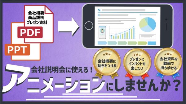 【会社説明会に使える⭕️】PDF・PPT資料をアニメーション動画にします