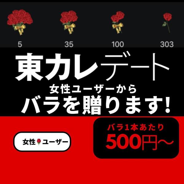 🌹 東カレデート 女性から男性へバラ20本贈呈 プロフィール添削します