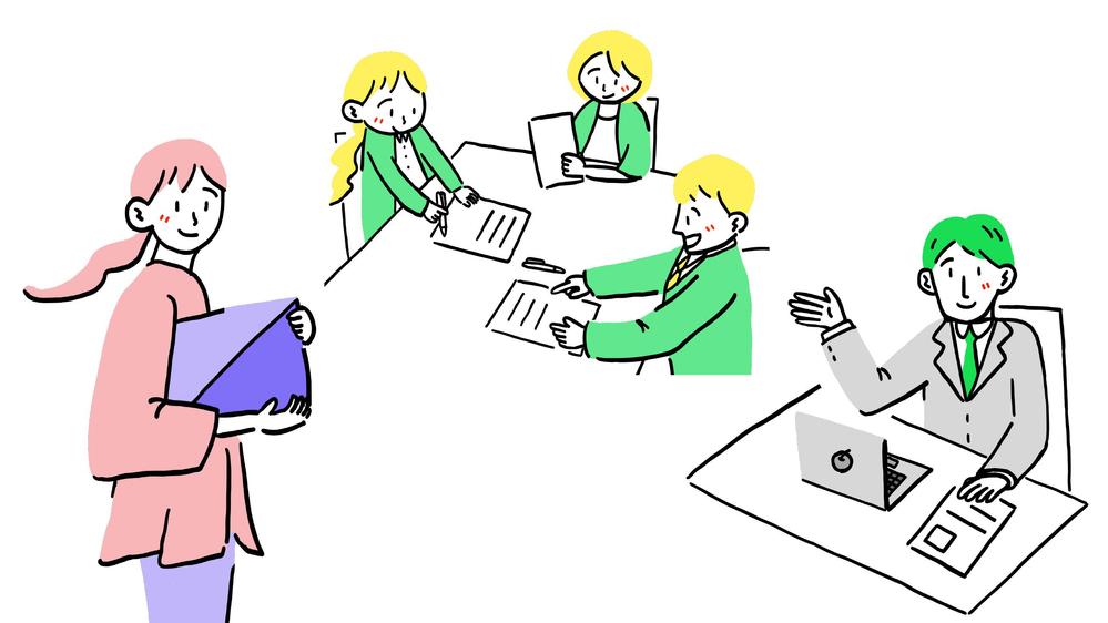 明るく優しい、見た人に伝わるシンプルイラストを描きます