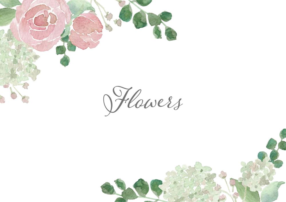 ご希望の植物や花でオシャレな水彩イラストデータ制作します