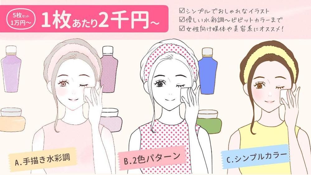 格安プラン セット割 おしゃれな人物 アイテムのカットイラスト作成いたします ランサーズ