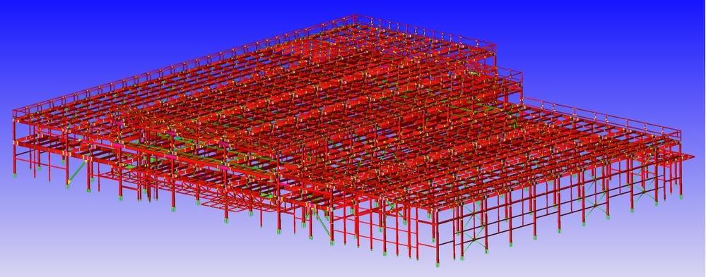 建築鉄骨施工図、一般図、基準図、加工図、３Dモデル作成します