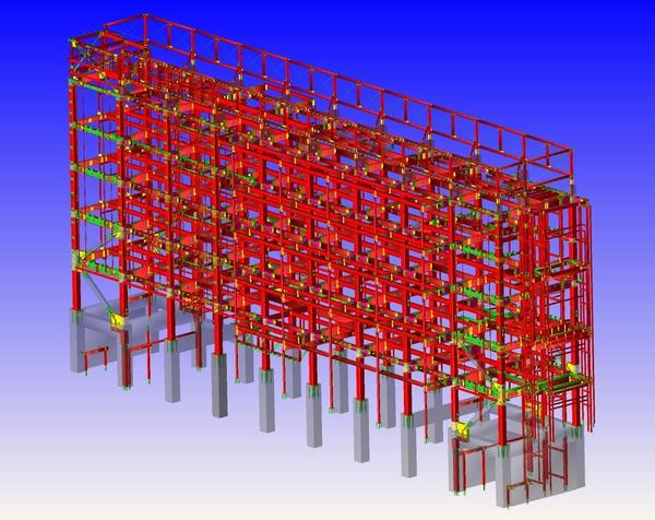 建築鉄骨施工図、一般図、基準図、加工図、３Dモデル作成します