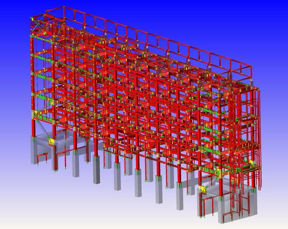 建築鉄骨施工図、一般図、基準図、加工図、３Dモデル作成します