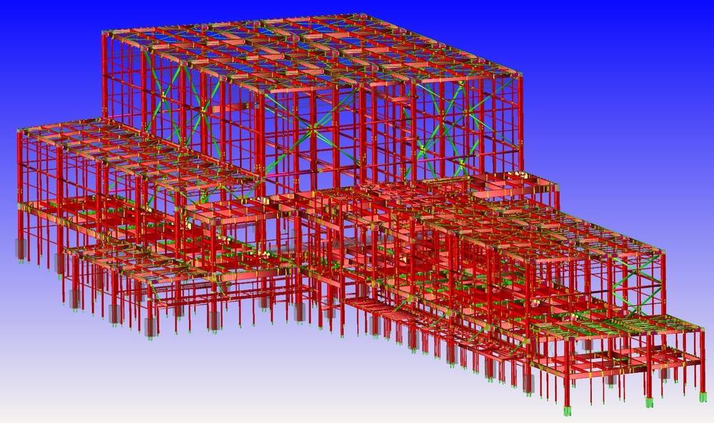 建築鉄骨施工図、一般図、基準図、加工図、３Dモデル作成します