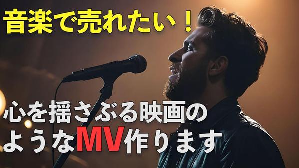 【音楽で売れるために】シネマティックなMVを、あなたの曲で制作します