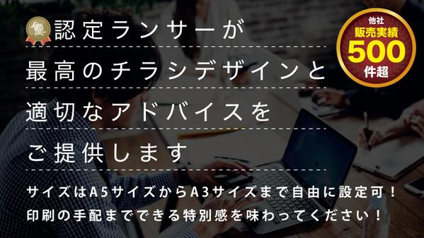 最高のチラシデザイン！クリエイティブなアイデアで貴社のビジョンを形にします