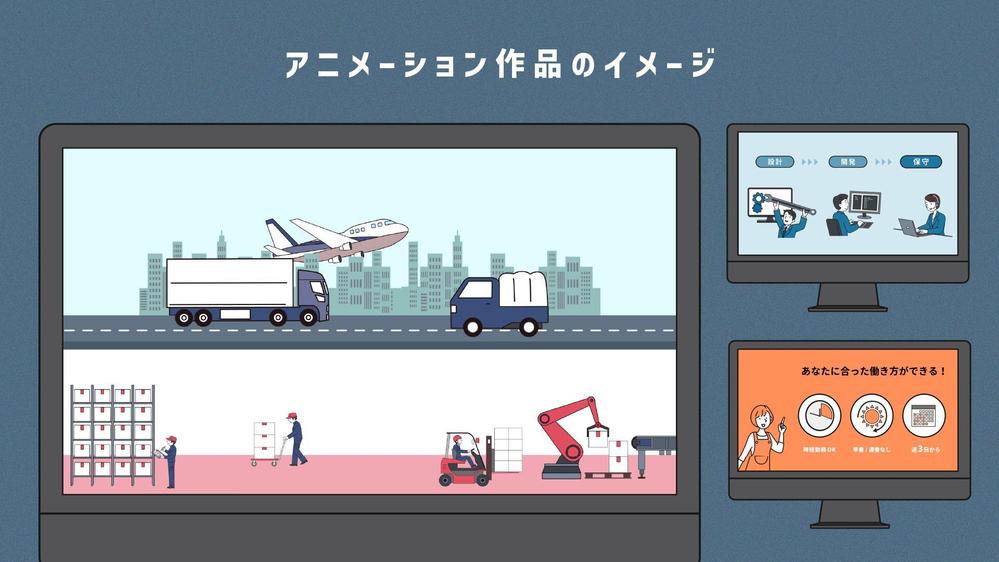 [動画]アニメーション×実写でサービス紹介動画を企画から制作します