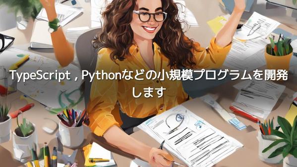 TypeScript , Pythonなどの小規模プログラムを開発します