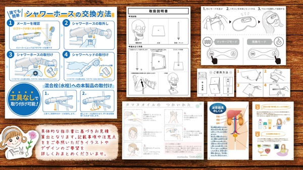 取説ならココ！【図解イラスト・テクニカルイラスト】取扱説明書挿し絵マニュアル作ります