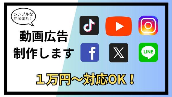 TikTok・インスタ・YouTube・SNS用広告動画作ります