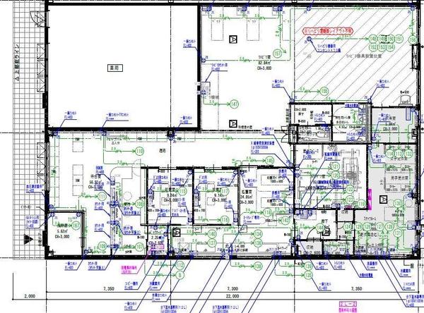 電気設備図の設計図を作成いたします。
ご提供データはDXFになります