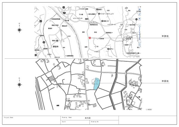 確認申請や開発許可などに添付する【案内図】をJWCADで作成します