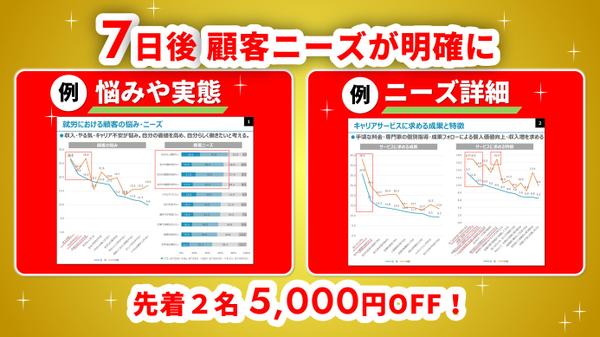 【調査料金ALL込み】熟練マーケターが、購入者様の顧客ニーズを7日以内に特定します