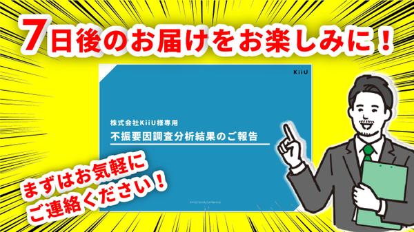 【調査料金ALL込み】熟練マーケターが、販売不振要因＆打ち手を7日以内に特定します