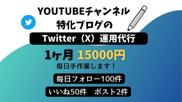 YouTubeやブログ用のTwitter運用、いいね、フォロワー増やし代行します