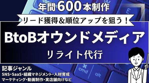 【BtoBオウンドメディア】上位表示&CVR改善を目的としたリライトをします