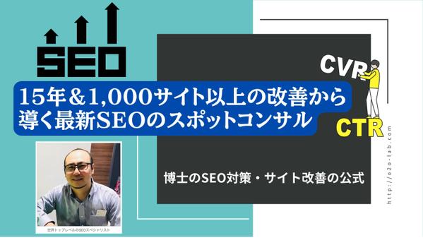 『スポットSEOコンサル』により貴社サイトに効果が高いSEO改善施策をお伝えします