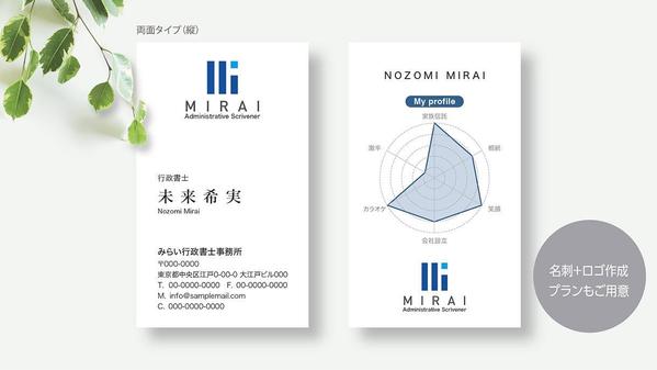 あなたの魅力を可視化する、レーダーチャート付きの名刺をデザインいたします