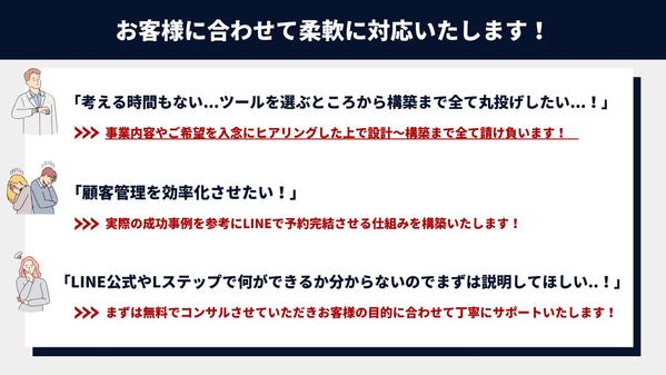 【売上UP！集客！】事業のお悩みを解決するLステップ・LINE公式の構築・運用します