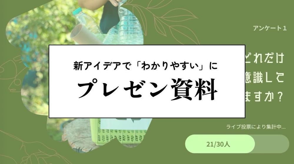 【アイデアでわかりやすいに】ゴールを達成するためのプレゼン資料を作成いたします