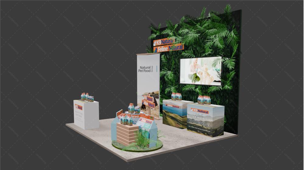 展示会ブース、展示効果図をデザイン、カストマイズします