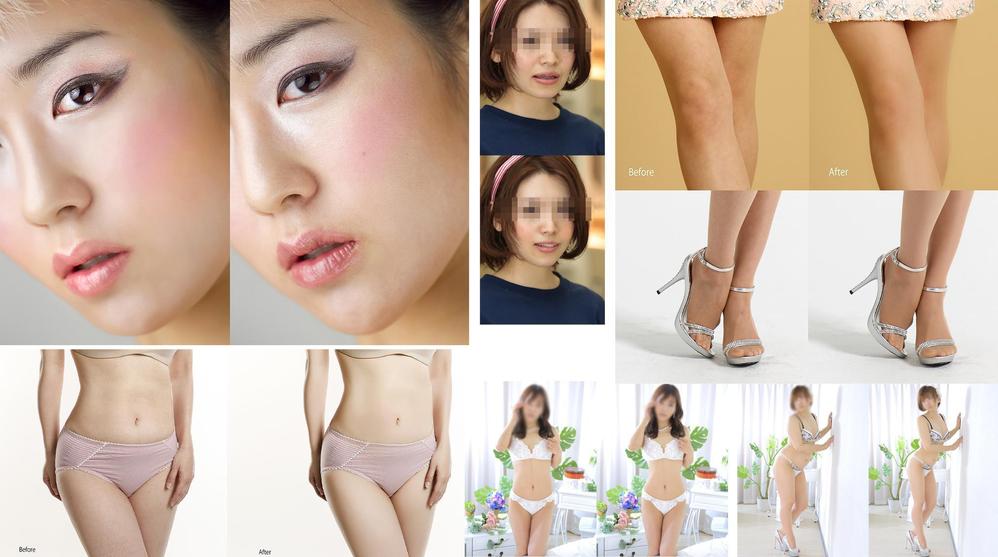 人物レタッチ　自動処理から手作業までご希望の仕上がりにお応えいたします