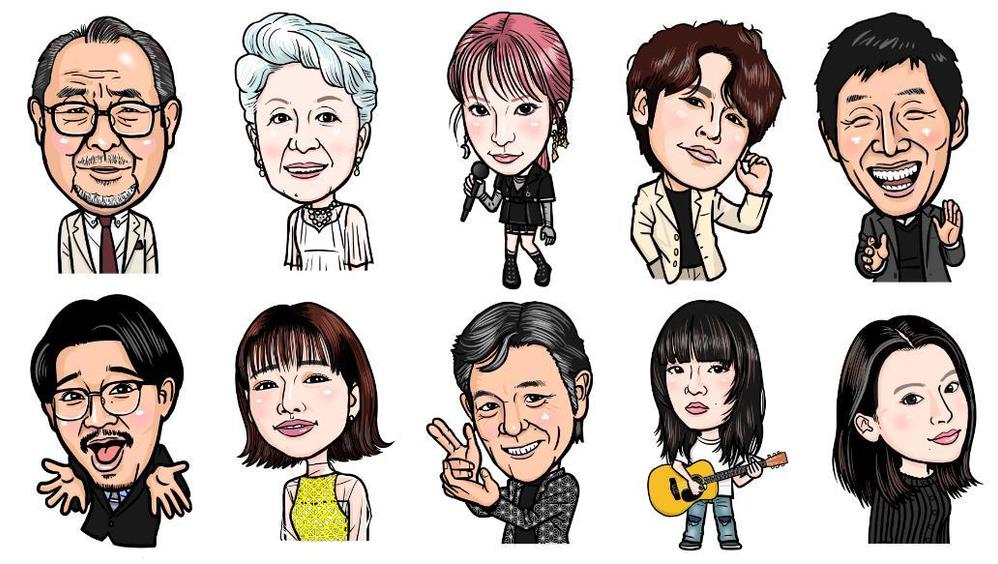 ソフトデフォルメ似顔絵！表情、ポーズ、服装などなど、ご希望にもお答えします