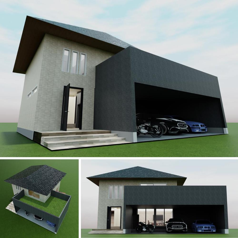 間取り図から3D建築パース図を作成し住宅や店舗の空間を具現化します