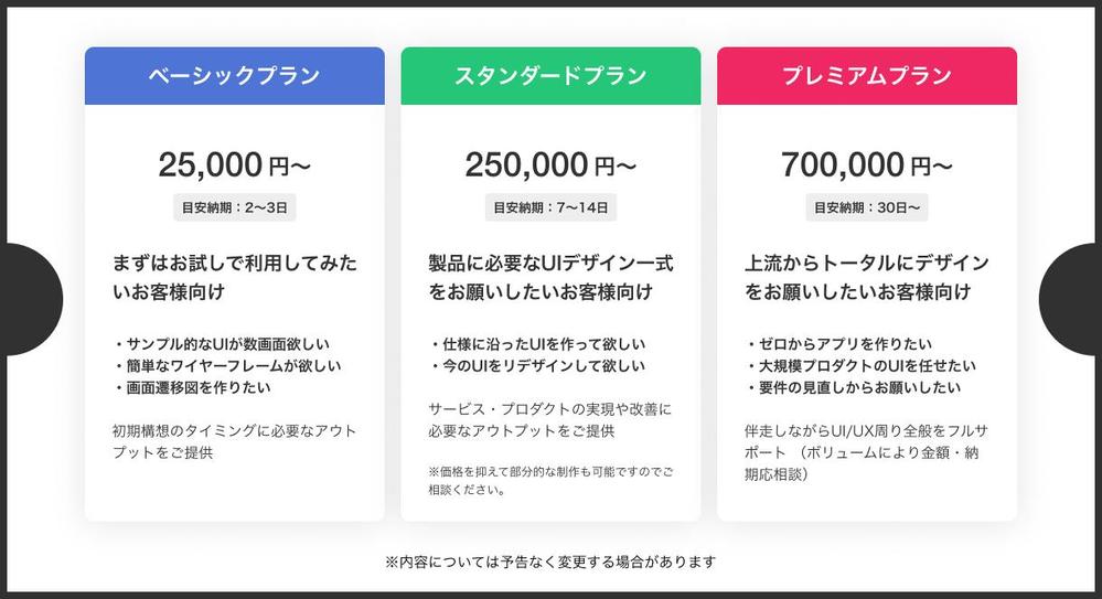 ライトなものから複雑仕様のものまで、ご要望に合わせたUIデザインをご提供します