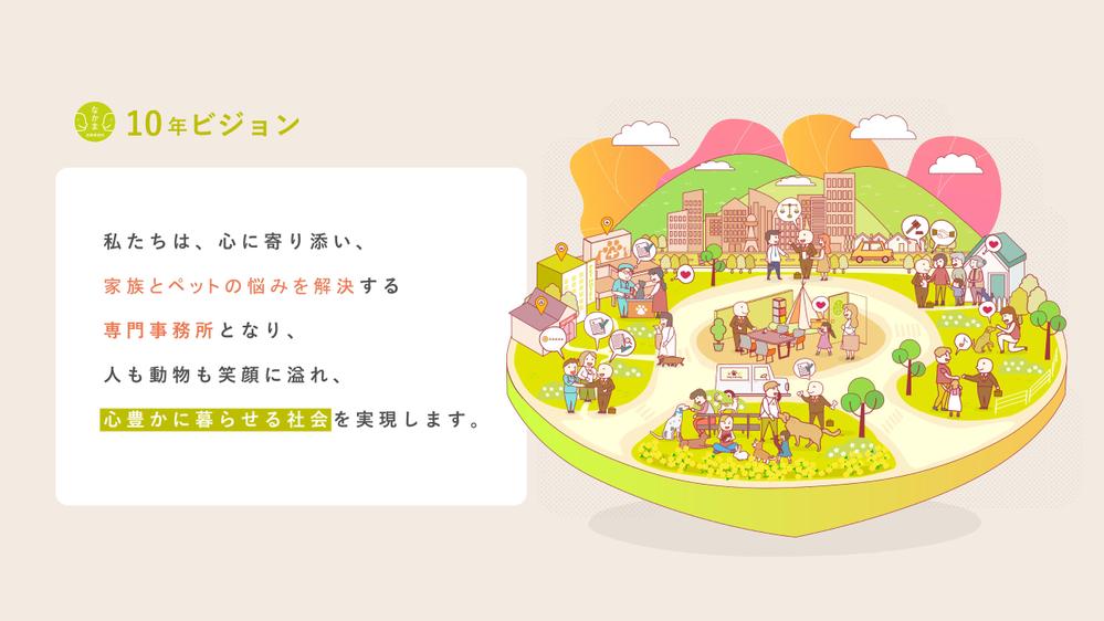 会社の事業・サービス・ビジョンをベクターイラストで表現します