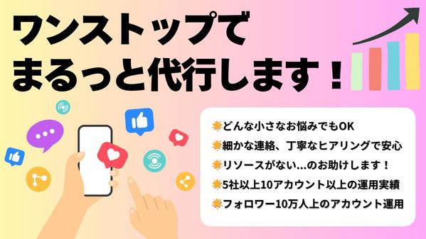 【SNS運用代行】投稿企画、動画画像の制作、投稿、分析まるっと運用します