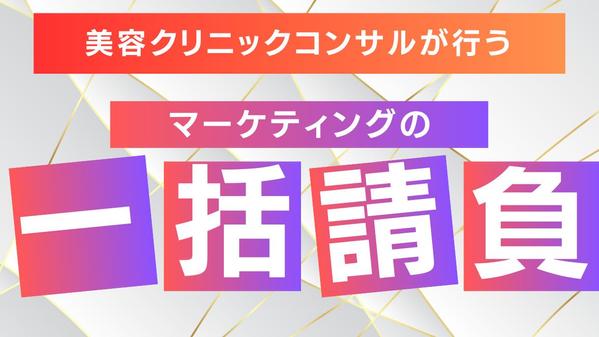 化粧品検定１級保有のクリニックコンサルが解析から広告運用まで一括で請負います