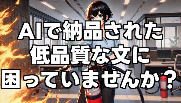 【AI生成文かを判定＋リライト】低品質AIの記事を、プロが人間らしい文章に修正します