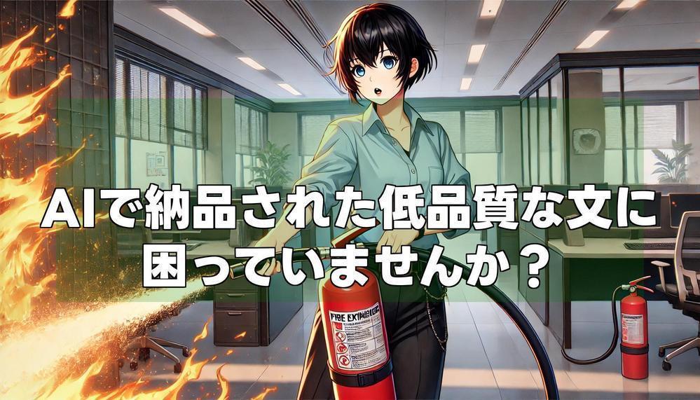 【AI生成文かを判定＋リライト】低品質AIの記事を、プロが人間らしい文章に修正します
