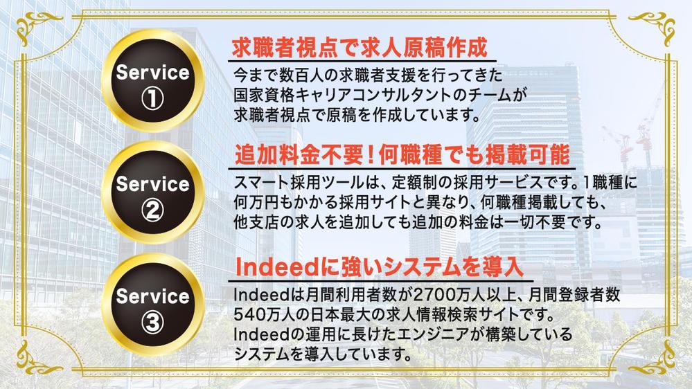 indeed /engage /Airworkなど求人募集で掲載する原稿を作成します