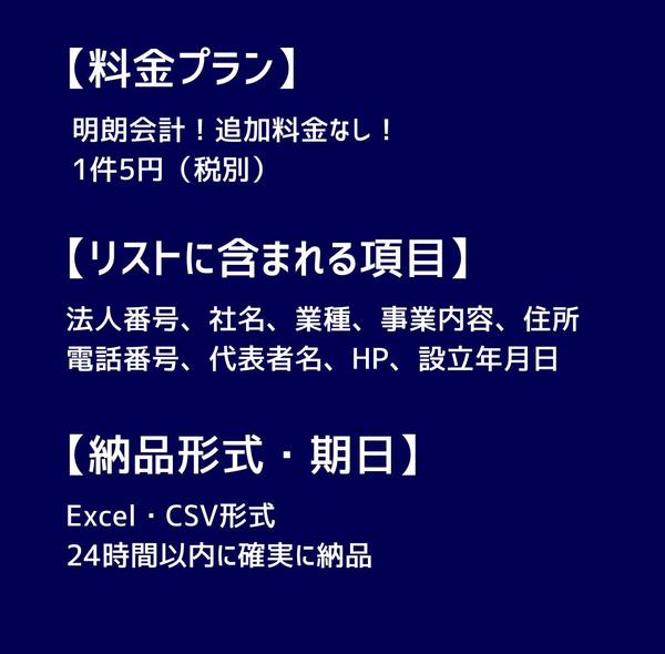 AIエンジニアが電話番号、HP、業種などを含む詳細な営業リストを作成代行・即納します