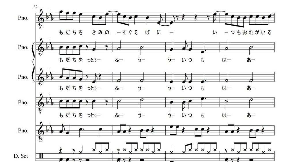 ピアノ 楽譜オーダー♪耳コピ 作成 - 楽譜/スコア
