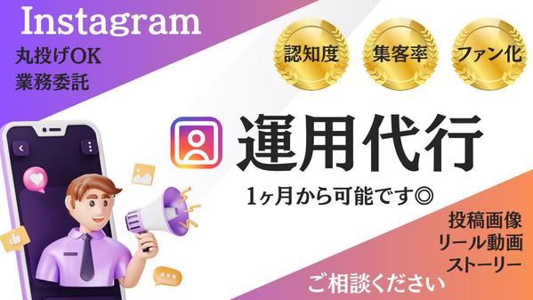 【Instagram運用代行】投稿画像、動画制作を行います