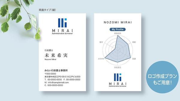 あなたの魅力を可視化する、レーダーチャート付きの名刺をデザインいたします