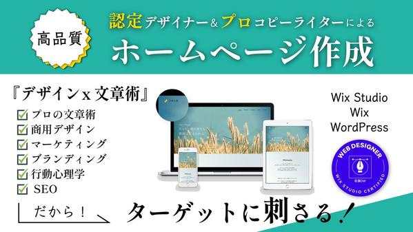 限定特別価格！プロの『デザインx文章術』でファンに’刺さる’ホームページお作りします