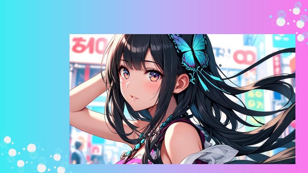 AIでつくったアニメのイラスト使い背景もアレンジしたイラストをつくります
