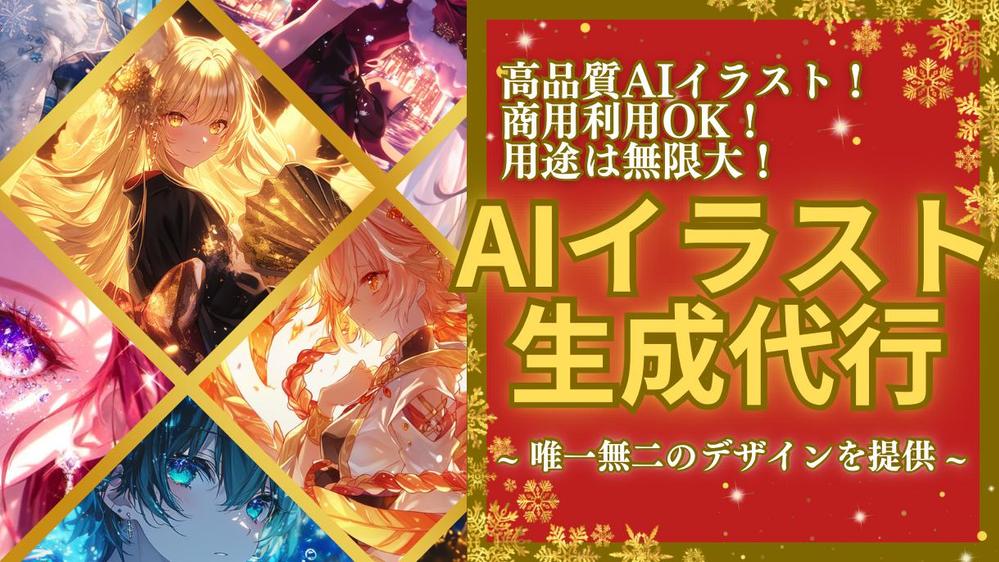 商用利用可！高品質AIイラストを完全オーダーメイド。SNSや商品紹介にも活用できます