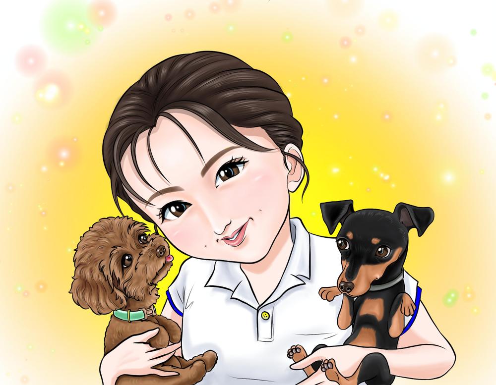 大事な愛犬ちゃんの可愛いデジタルイラストを制作いたします