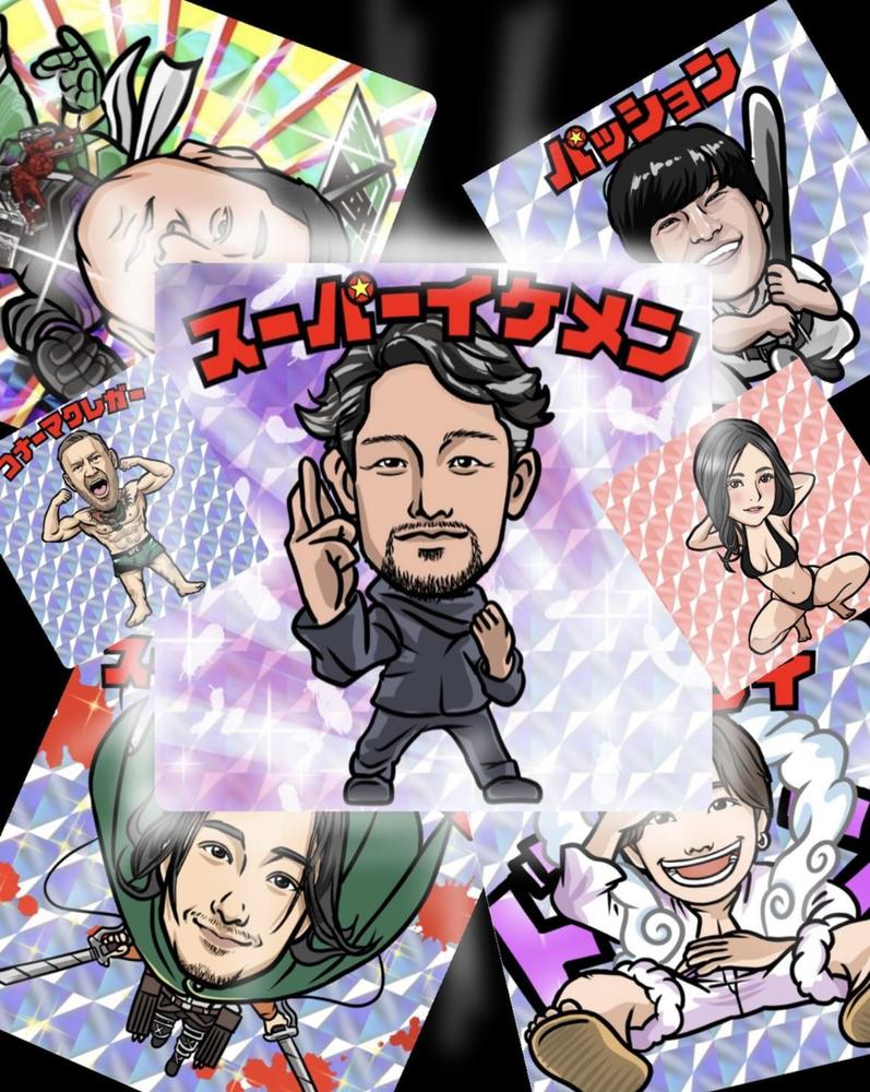 ビックリマン風の超そっくりイラストを作成します！あのアニメのキャラとコラボもできます