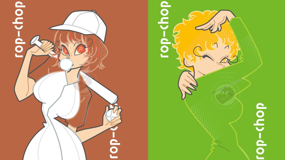シンプルで目を惹く可愛いカートゥーン的なオリジナル女性イラスト描きます