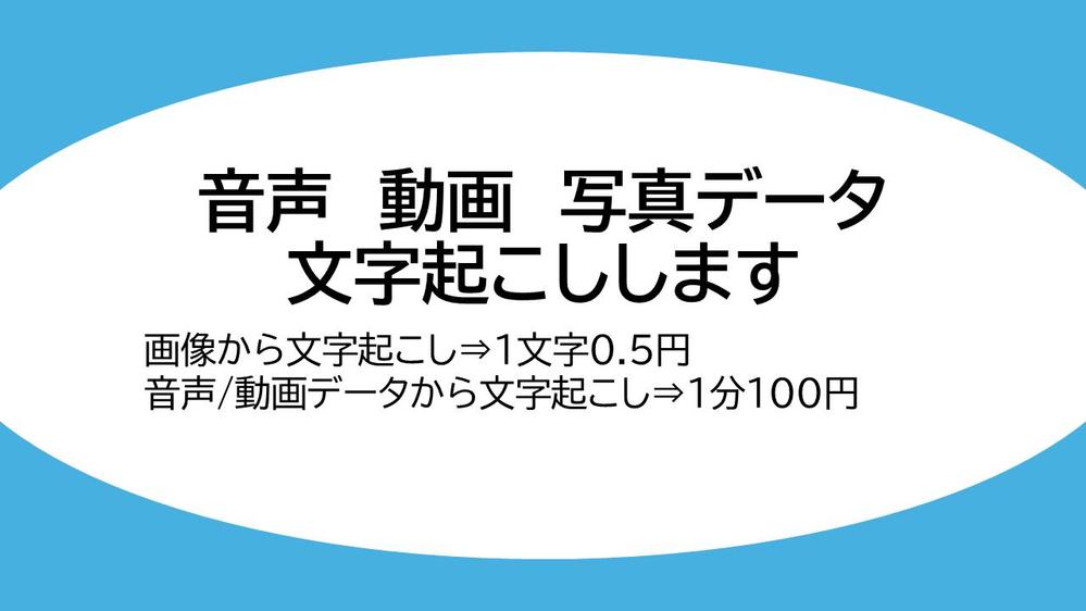 音声、動画、写真データから、正確かつ迅速に文字起こしをします