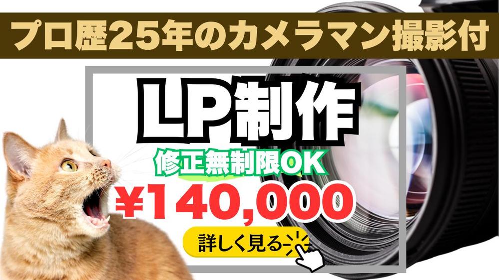 プロ歴25年のフォトグラファー写真撮影付き★高品質で「売れるLP」を制作します
