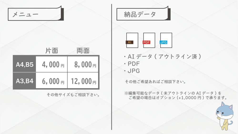 先着3名様限定！片面4000円でチラシデザイン承ります