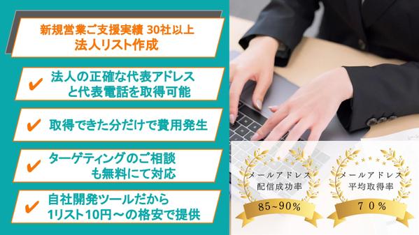 【従量・継続割引で最安5円！営業リスト作成】ご希望に合わせて企業情報をリスト化します